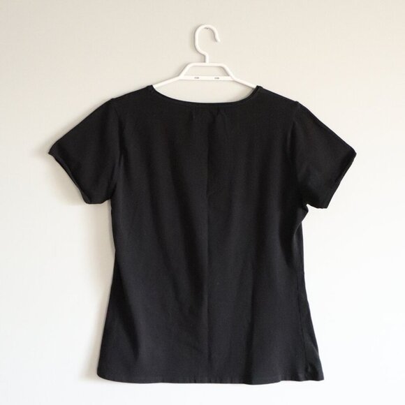 Zara Women's Black XL Basic Crewneck Casual Stretch Short Sleeve T-Shirt - Picture 2 of 8
